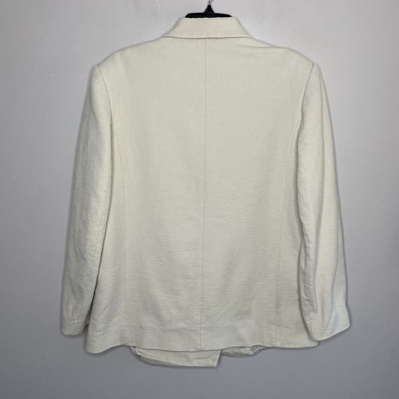 TOTEME Blazer Womens Small S Cream Loreo Oversized Boyfriend Jacket Textured - Picture 7 of 9